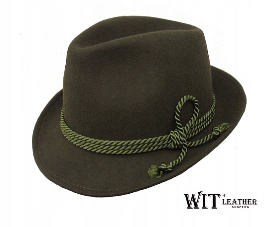 Tyrolský lovecký klobouk Trilby L 010/11 Witleather Zhnilá Zeleň Khaki