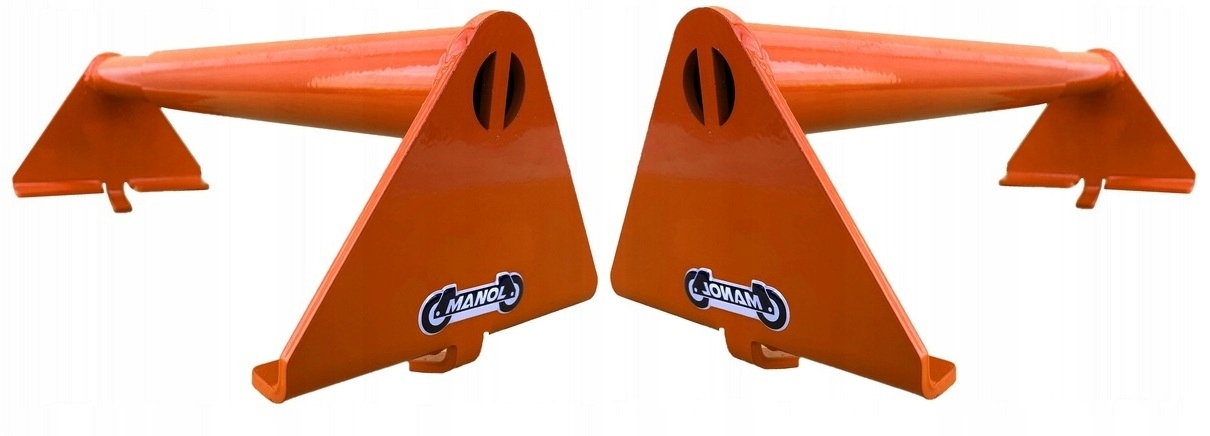 2 Oranžové blokovací klíny pod kola vozidla pro odtahový vůz Lohr 29-46 cm