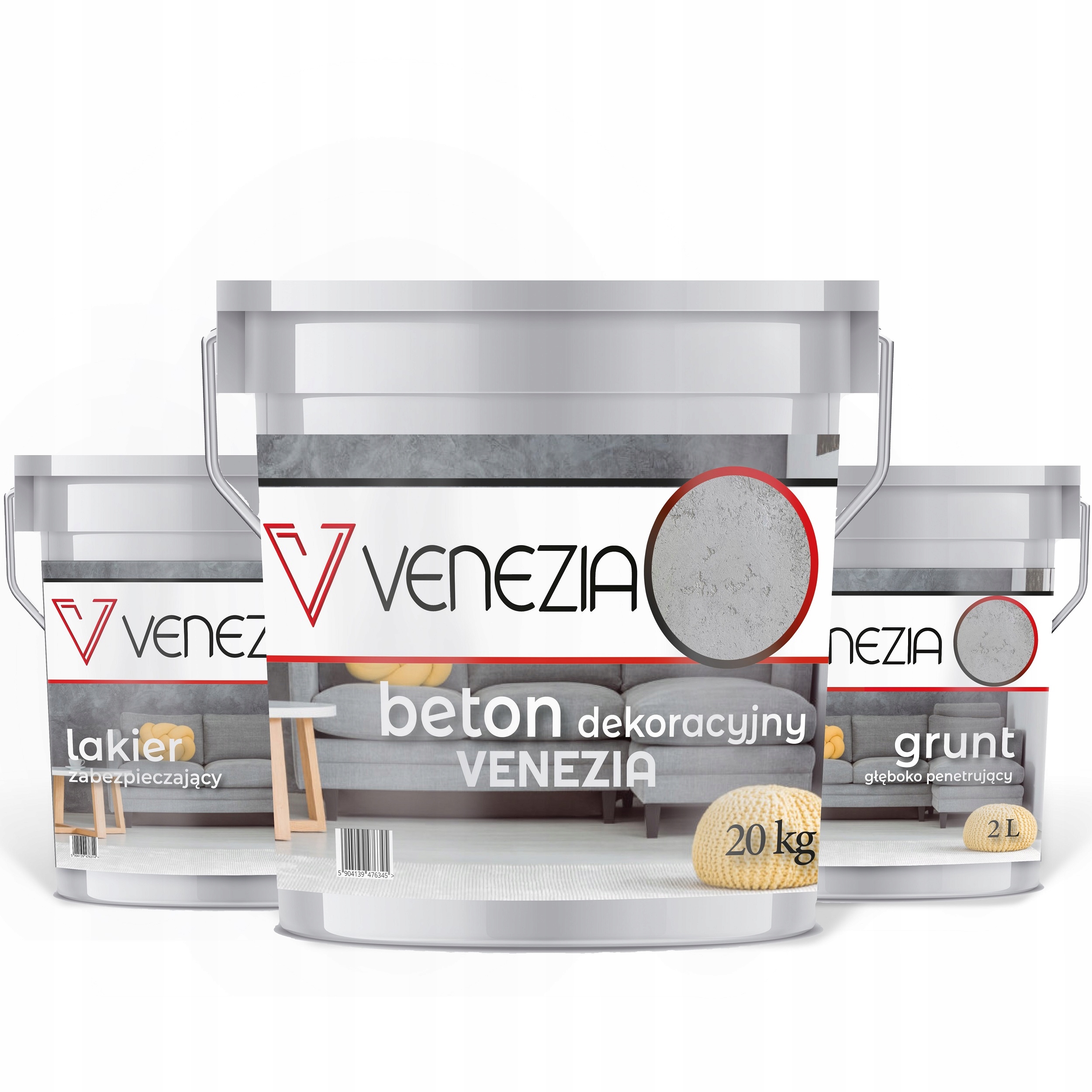 Betónová Farba Efekt Betónu Dekoračná Hmota 20KG 20m2 Talianska Omietka Vvenezia