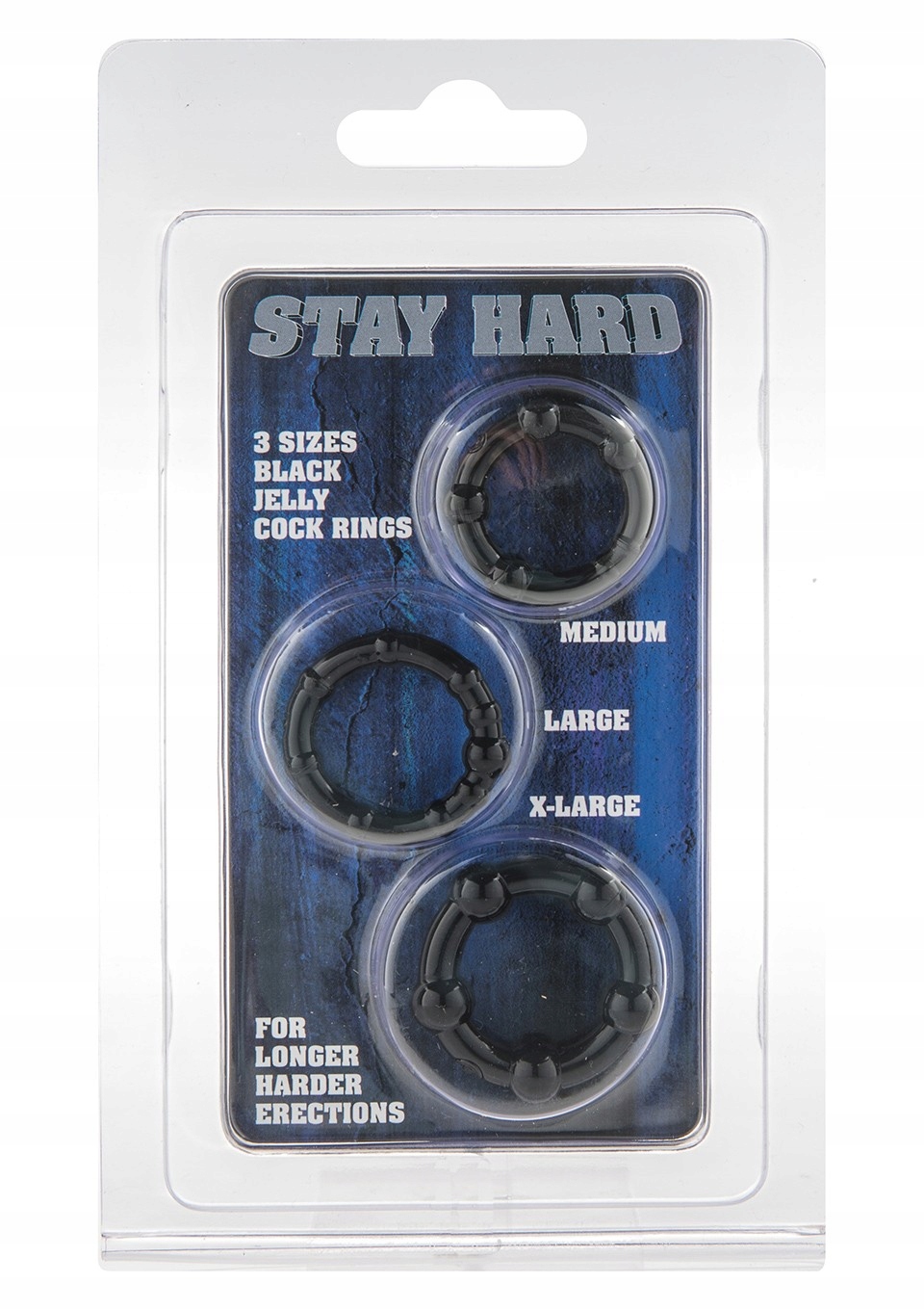 

Stay Hard Three Rings Pierścień uciskowy