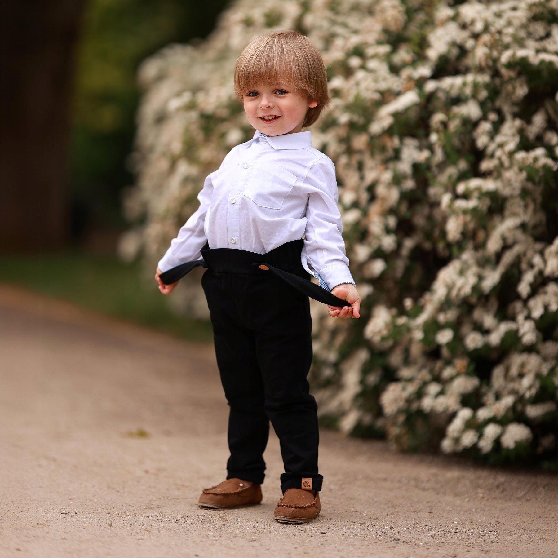 TuSzyte | Biała koszula chłopięca długi rękaw, wizytowa, PL R.98 Certyfikaty, opinie, atesty OEKO-TEX Standard 100