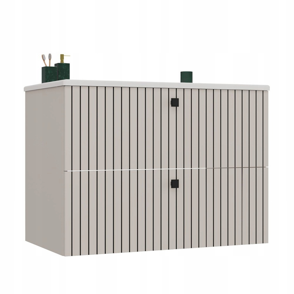 Szafka Pod Umywalkę Tigo 80 2S Kaszmir Ryflowany Front Umywalka,