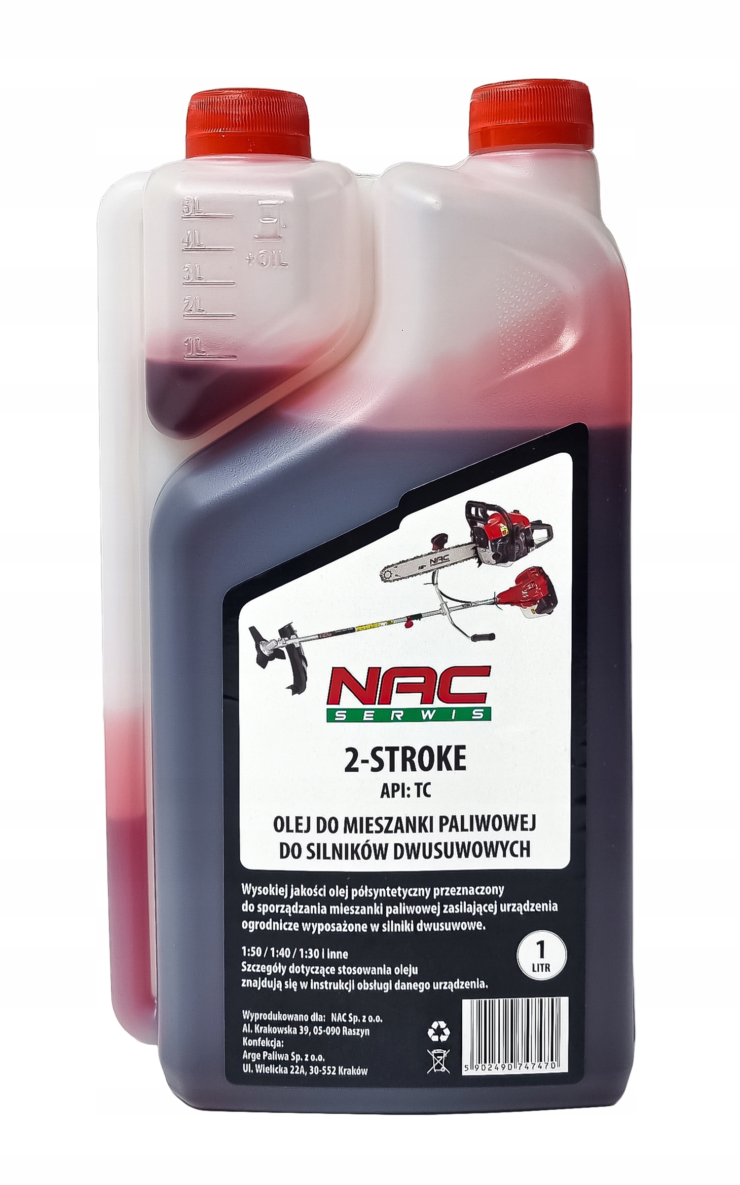 МАСЛО ДЛЯ ТОПЛИВНОЙ СМЕСИ 2T С ДОЗАТОРОМ NAC