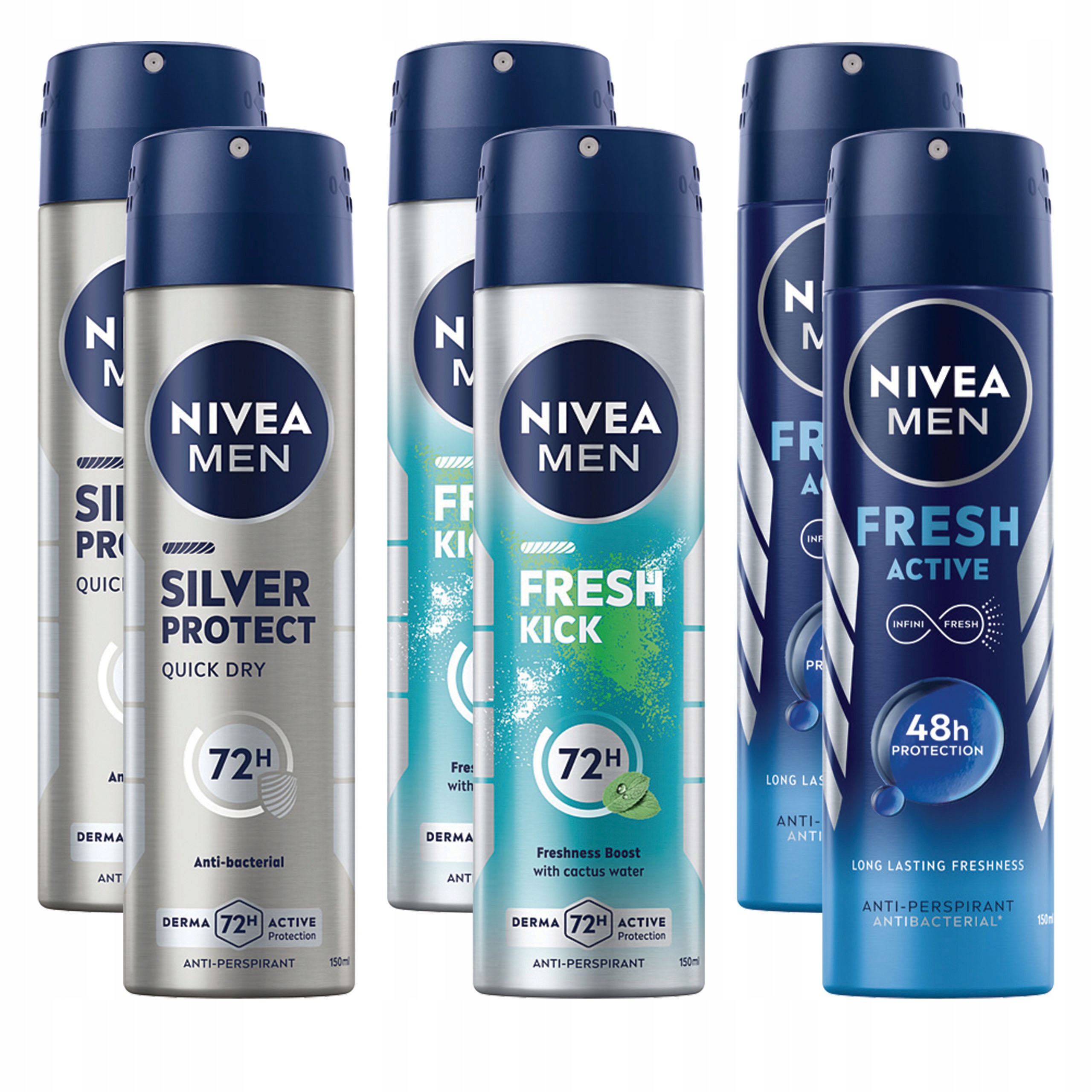 Nivea Men Pánský antiperspirant 6*150 Ml
