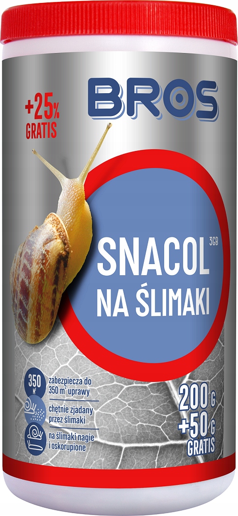 

Snacol 3 Gb do zwalczania ślimaków 200g 50g Bros