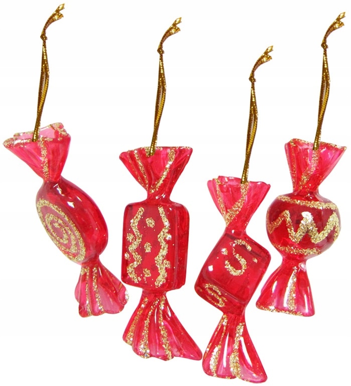 

Czerwone Cukierki Plastikowe Na Choinkę Święta 4SZ