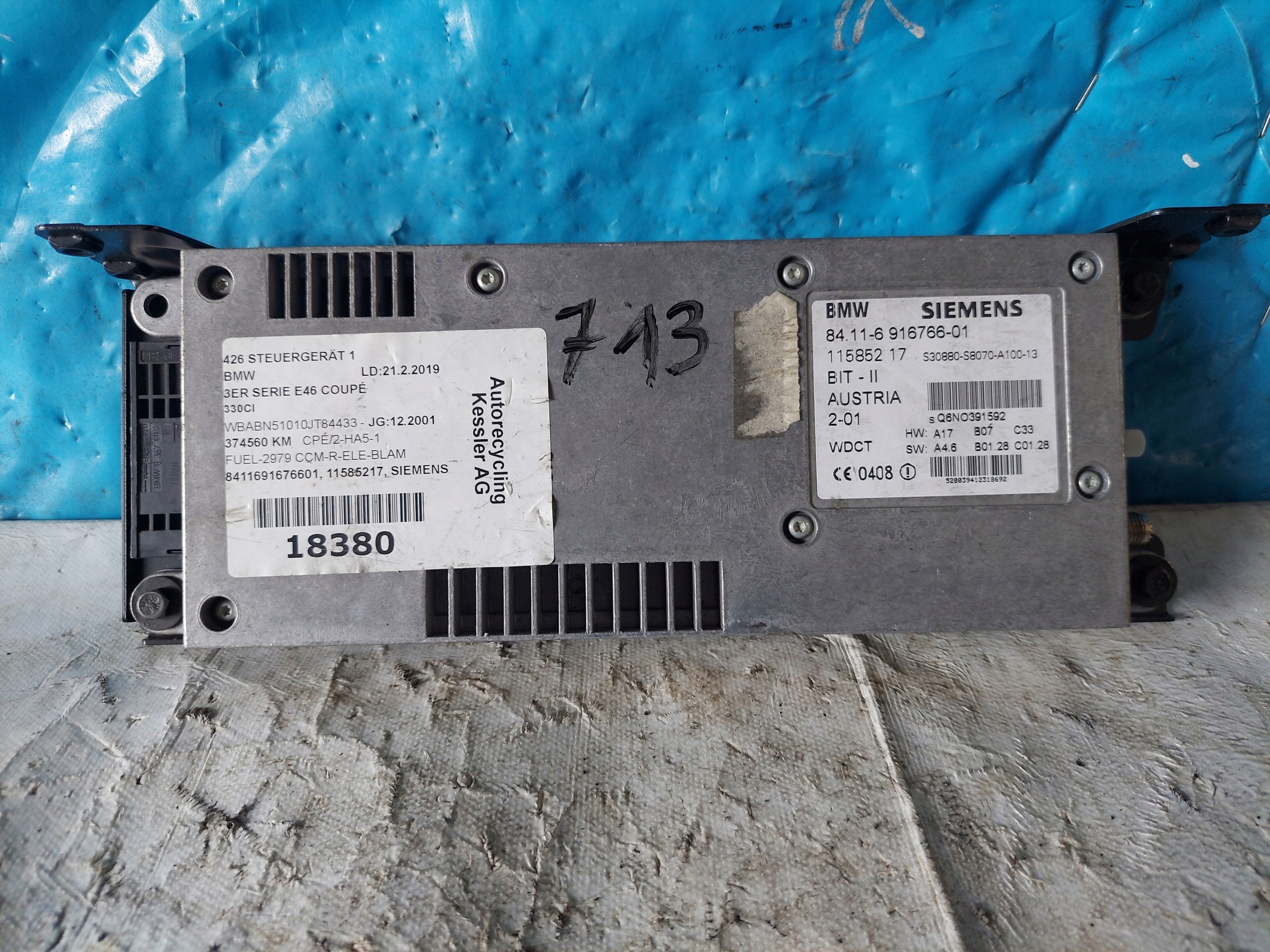 BMW 3 E46 8411691676601 modulo TELEFONU