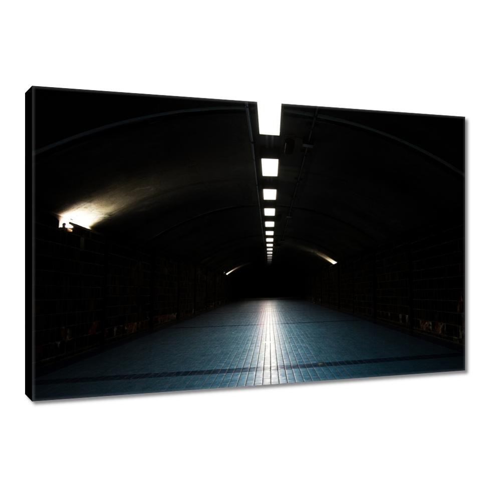 

Obrazy 90x60 Droga Tunel Lampy
