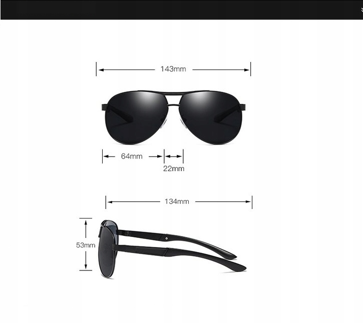 OKULARY PRZECIWSŁONECZNE MĘSKIE 2018 AVIATOR FILTR Model Aviator