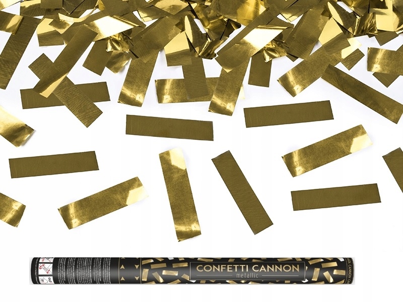 

Tuby Strzelające Konfetti Złote 60cm 12 sztuk