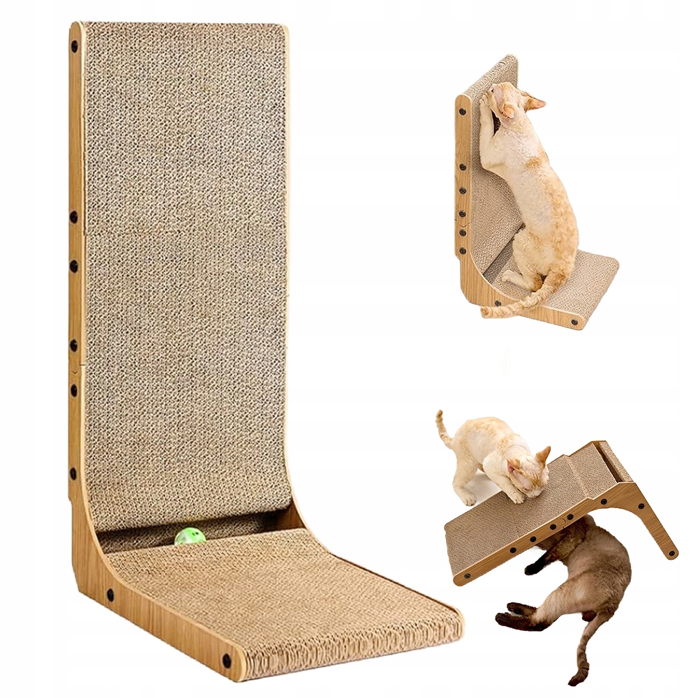 Škrabadlo Pro Kočky L S Míčem Z Vlnité Lepenky O Vysoké Hustotě