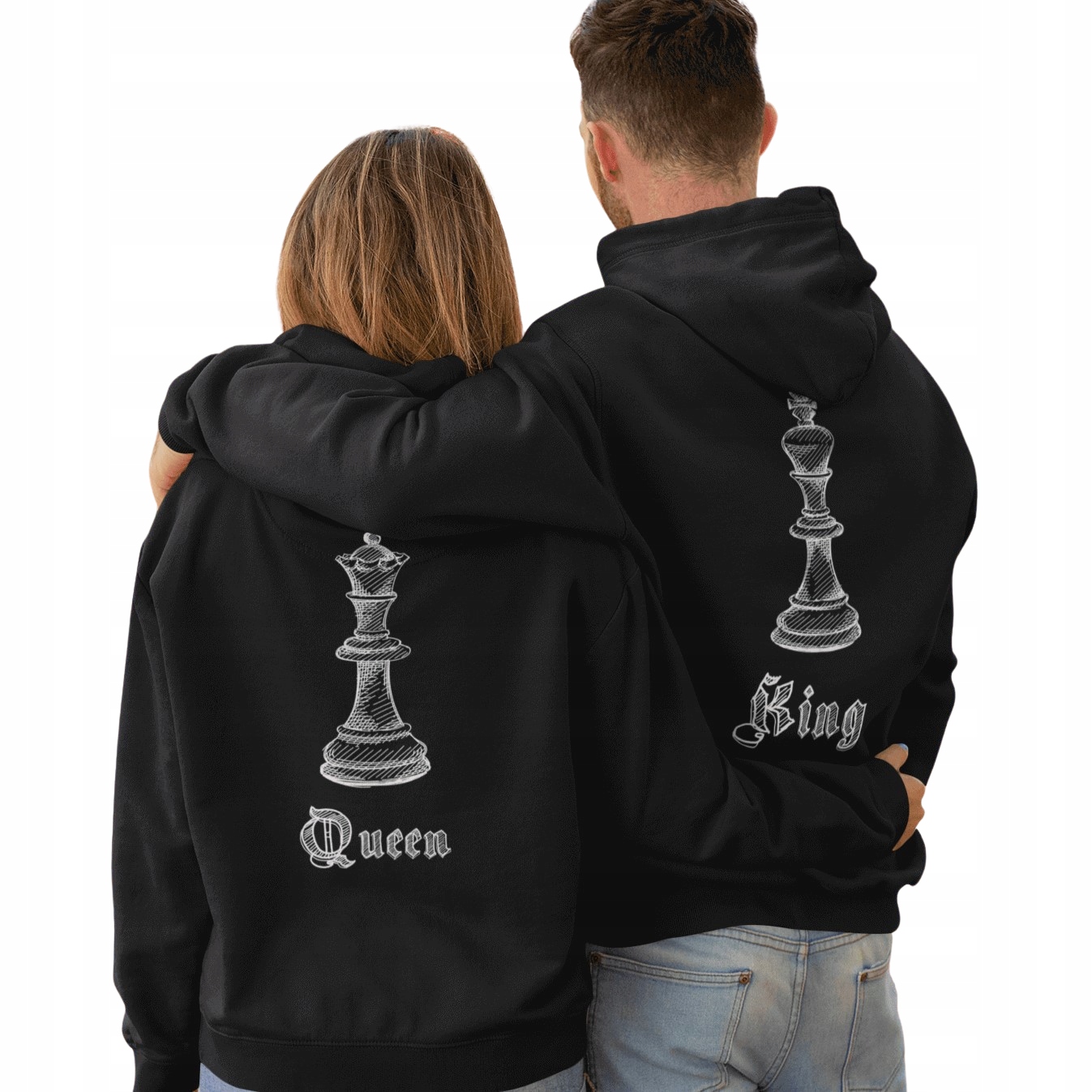 

Zestaw Bluzy z Kapturem Dla Par Prezent King Queen