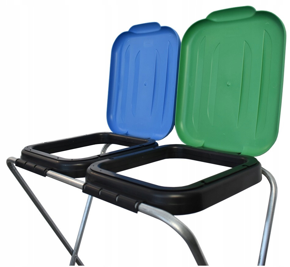 KOSZ STOJAK 2-STANOWISKOWY DO SEGREGACJI ŚMIECI Stan opakowania oryginalne