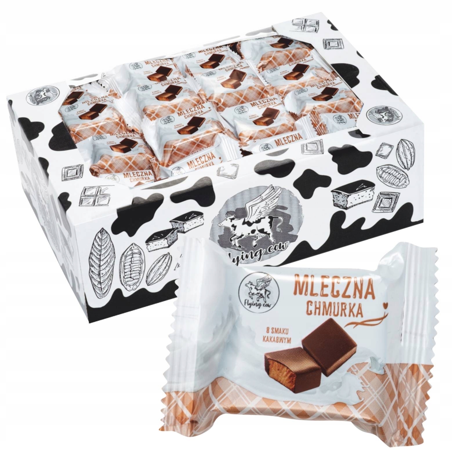 Levně 2x Flying cow Bonbóny Mléčný obláček s kakaovou příchutí 1 kg