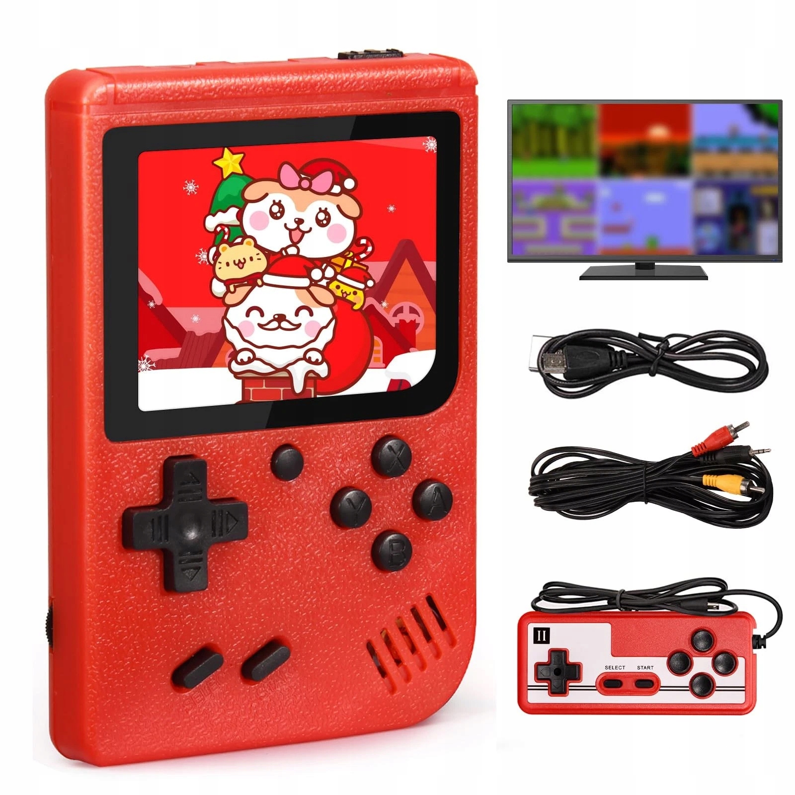 KONSOLA RETRO 500 GIER + KONTROLER PAD MINI PRZENOŚNA GRA DO TV DLA DZIECKA