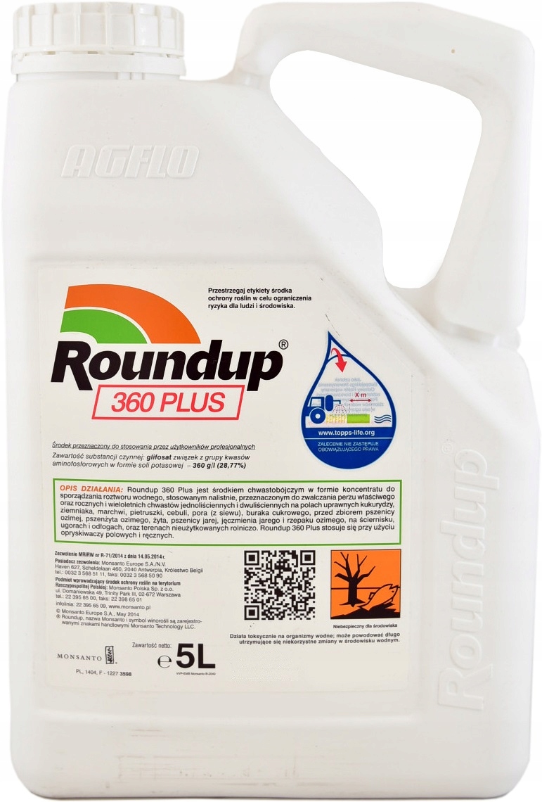 

Roundup 360SL Glifosat Chwastobójczy Totalny 5L