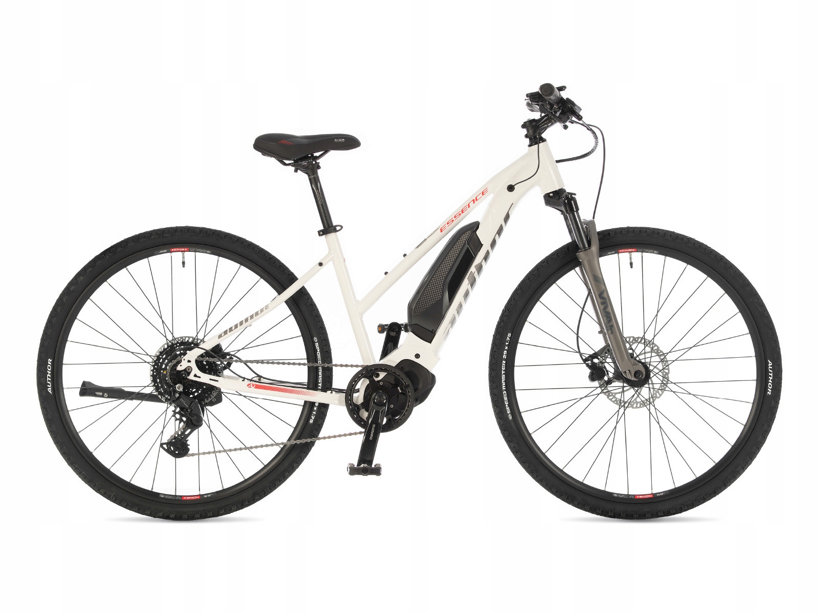 Rower elektryczny crossowy Author Essence 29 17" biało-grafitowy+eBon 200zł
