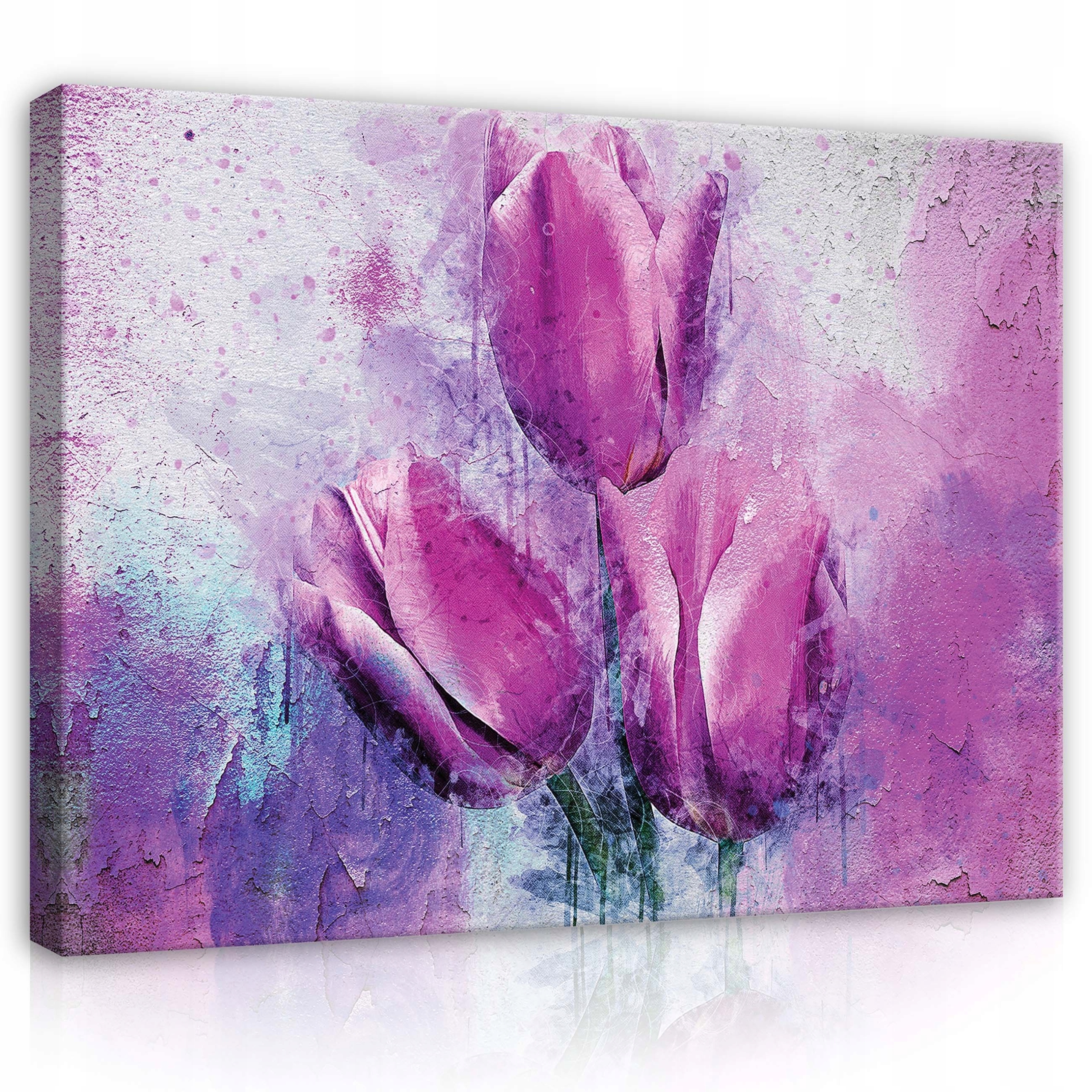 Obraz 80x60 Akvarel textura tulipány květiny jaro jemnost snění