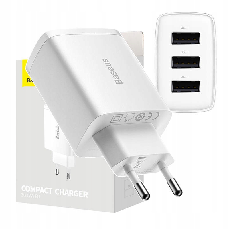 

Ładowarka sieciowa Baseus Compact Qc 3xUSB 17W