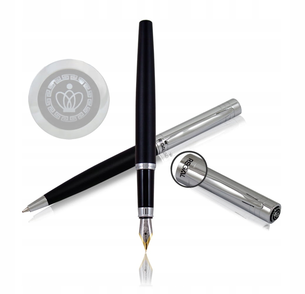 PIÓRO ZE STALÓWKĄ I DŁUGOPIS REGAL SCOTCH B W ETUI RE55PD NA PREZENT