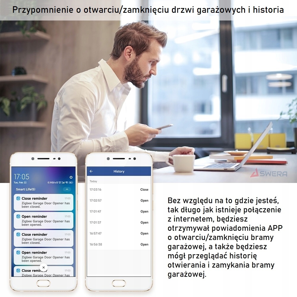 STEROWNIK BRAMY GARAŻOWEJ TUYA ZIGBEE Z CZUJNIKIEM Rodzaj sterownik