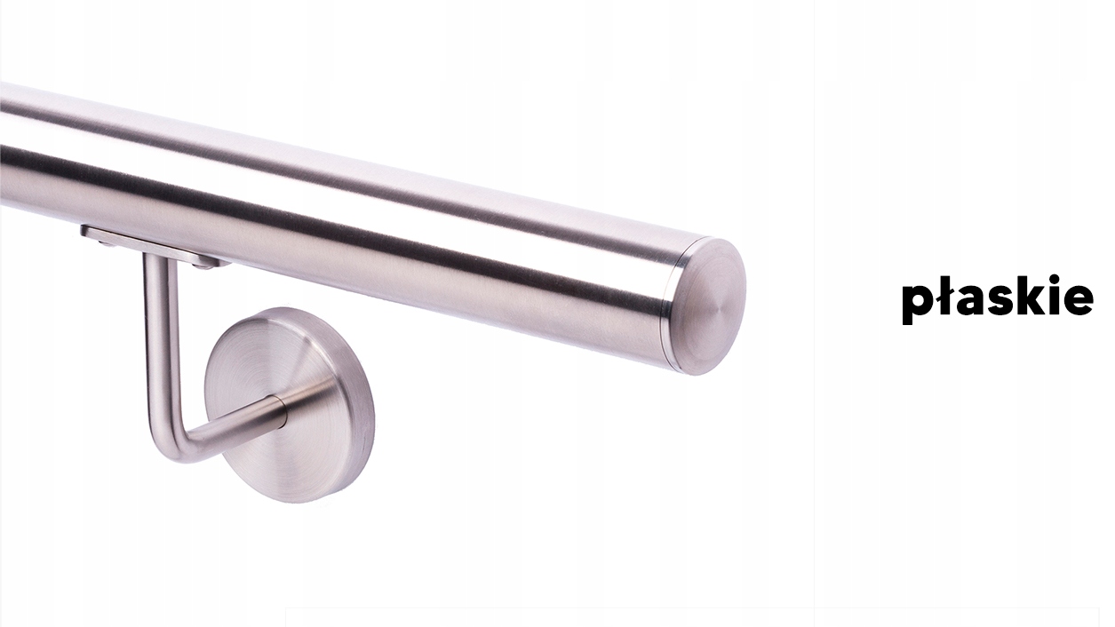 Poręcz schodowa 100 cm barierka ścienna stal nierdzewna satyna + maskownica Rodzaj poręcz