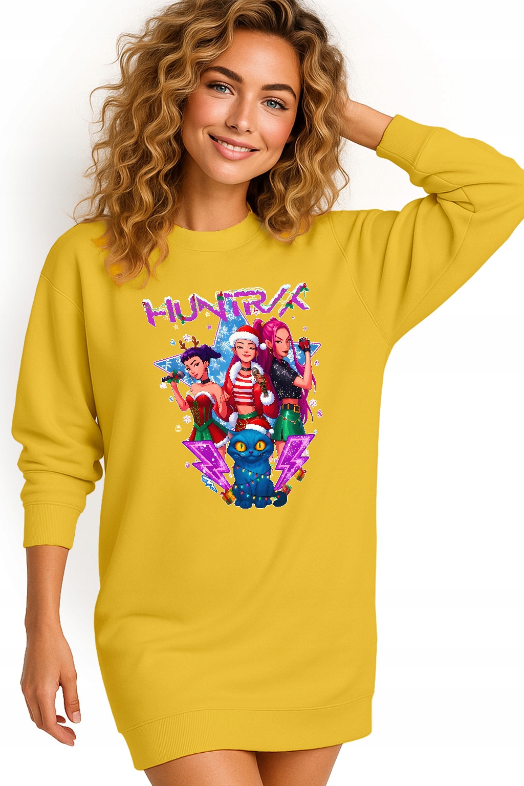 Mikina Vánoční Oversize Šaty Huntrix Dárek K Vánocům M