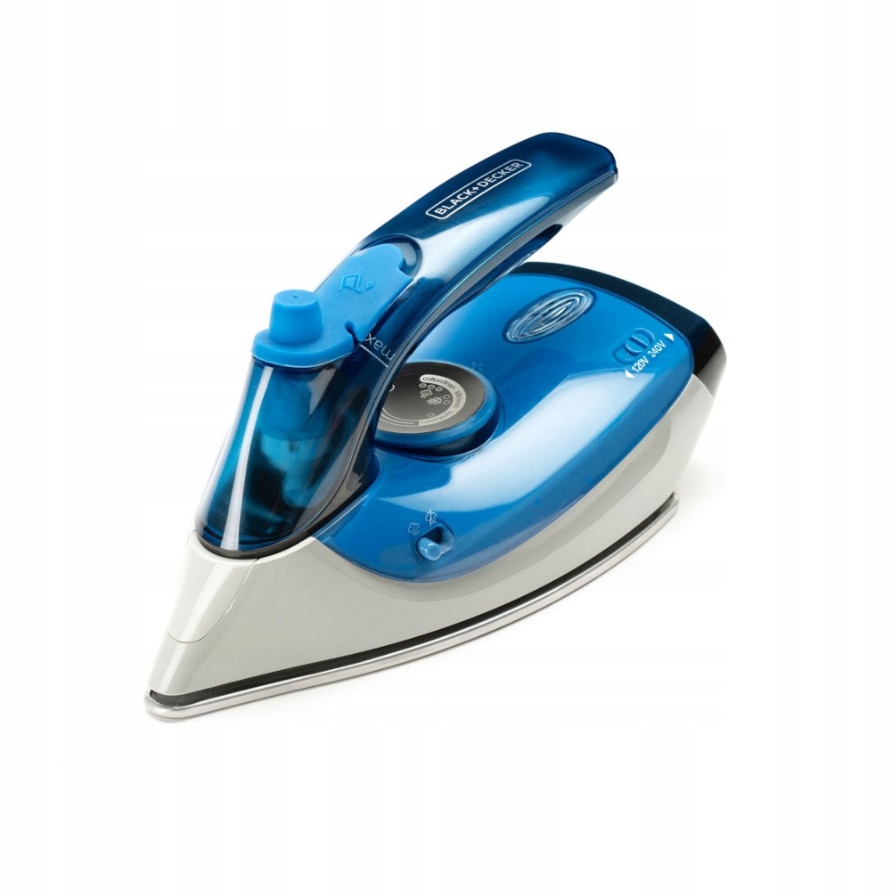 Kompaktowe żelazko turystyczne Black+Decker BXIR1000E, 1000W, niebiesko-sre