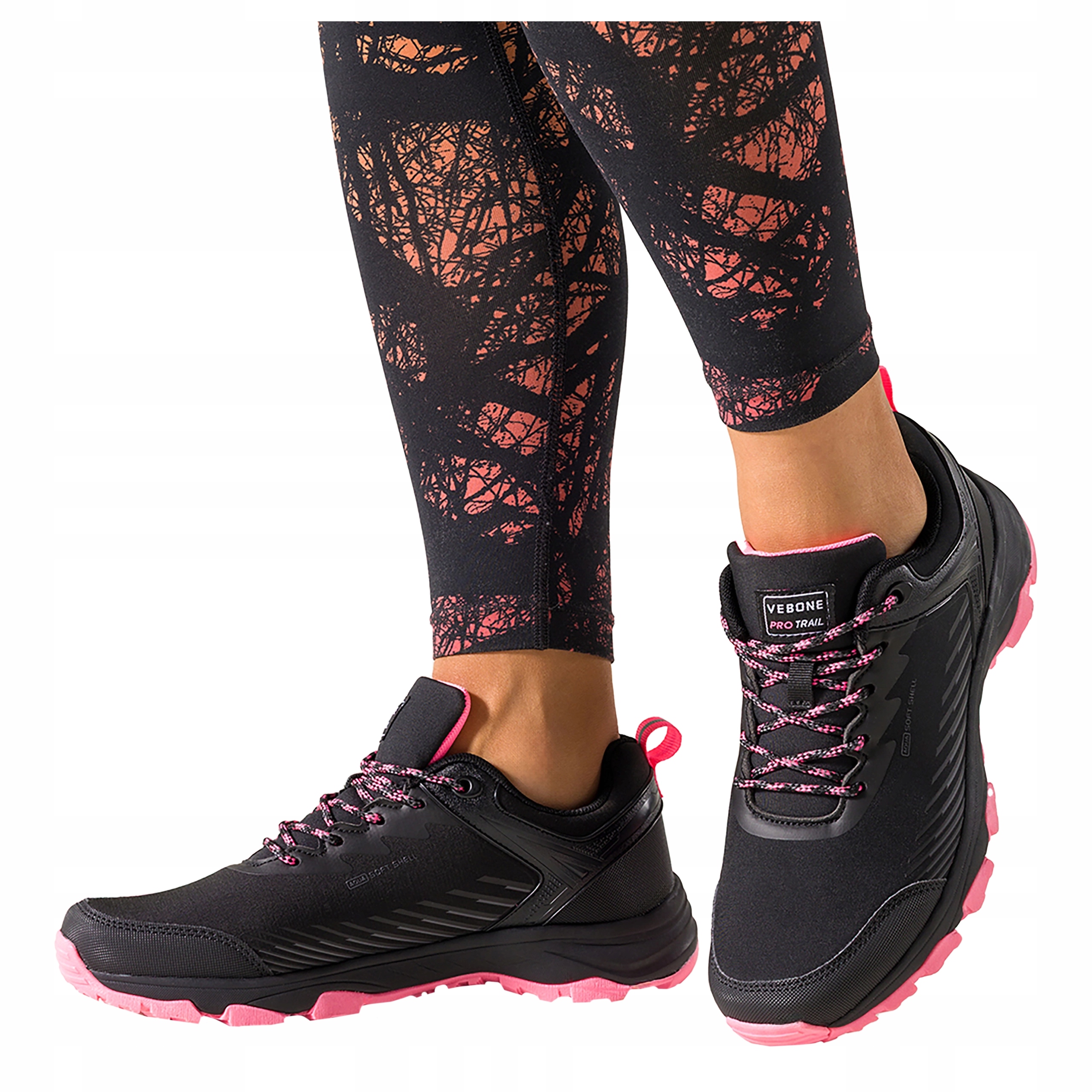 Trekové Boty Černé Dámské Sportovní Šněrovací Pohodlné Softshellové vel. 41