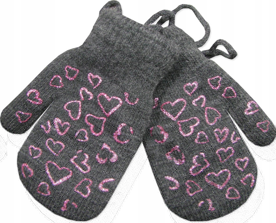 

13cm Rękawiczki Ocieplane grube sznurek grafit