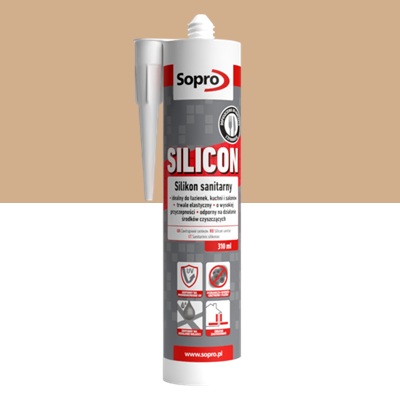 SOPRO Silicon - Silikon sanitarny KARMEL 38 310ml