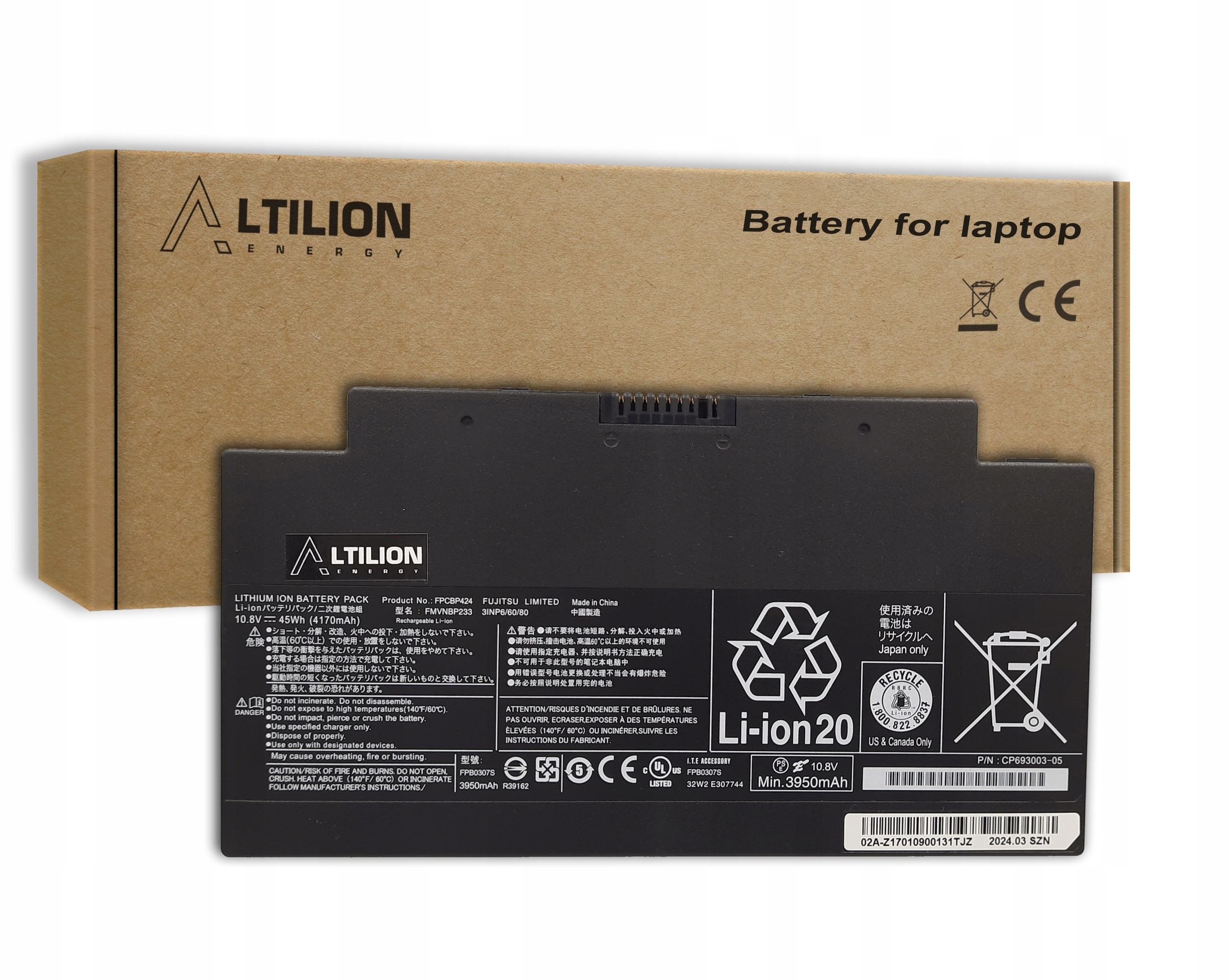 Baterie Altilion Energy FPCBP424 kompatibilní s Fujitsu