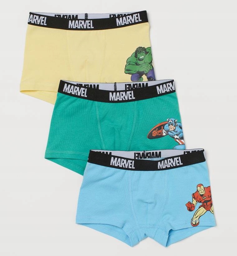 

H&m 3-pak Majtki bokserki Avengers 92 cm