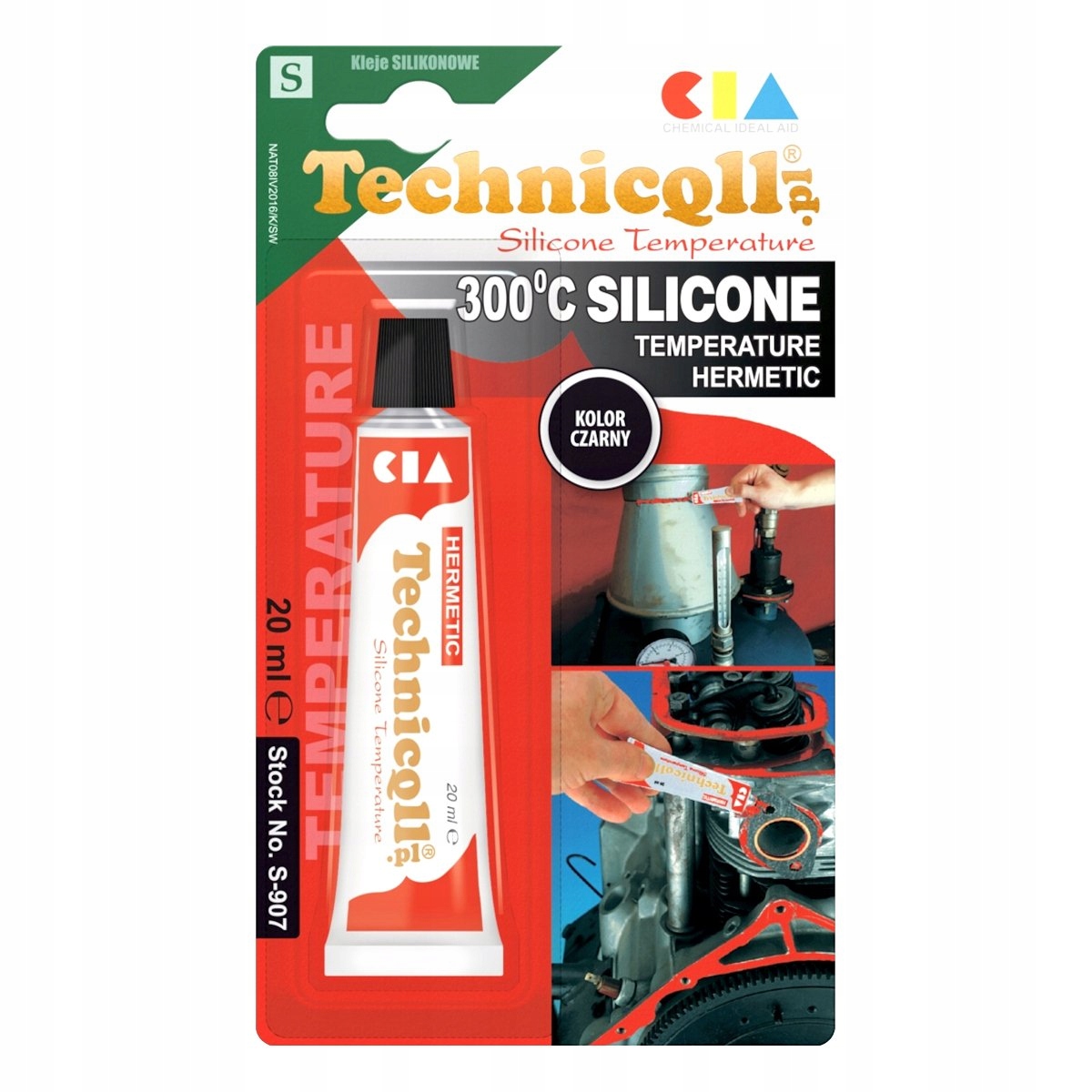 TECHNICQLL WYSOKOTEMPERATUROWY SILIKON CZARNY 20ml Producent Technicqll