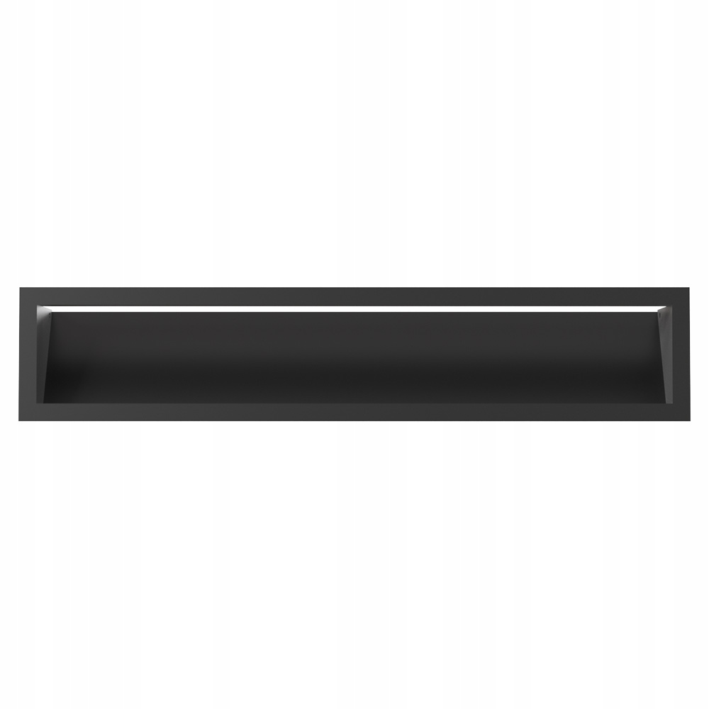 Ventilační Mřížka Krbová Luft 12X60 cm 45° Kovová Černá Do Krbu