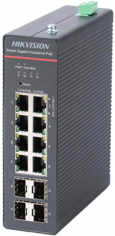 Switch Hikvision DS-3T1512HP-SI-8P4FKIT (240W)