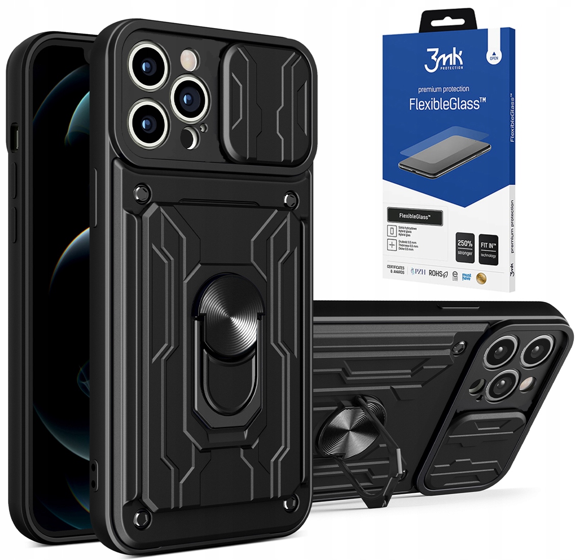 

Etui Case Pancerne do Iphone 14 Pro Max Szkło 3MK