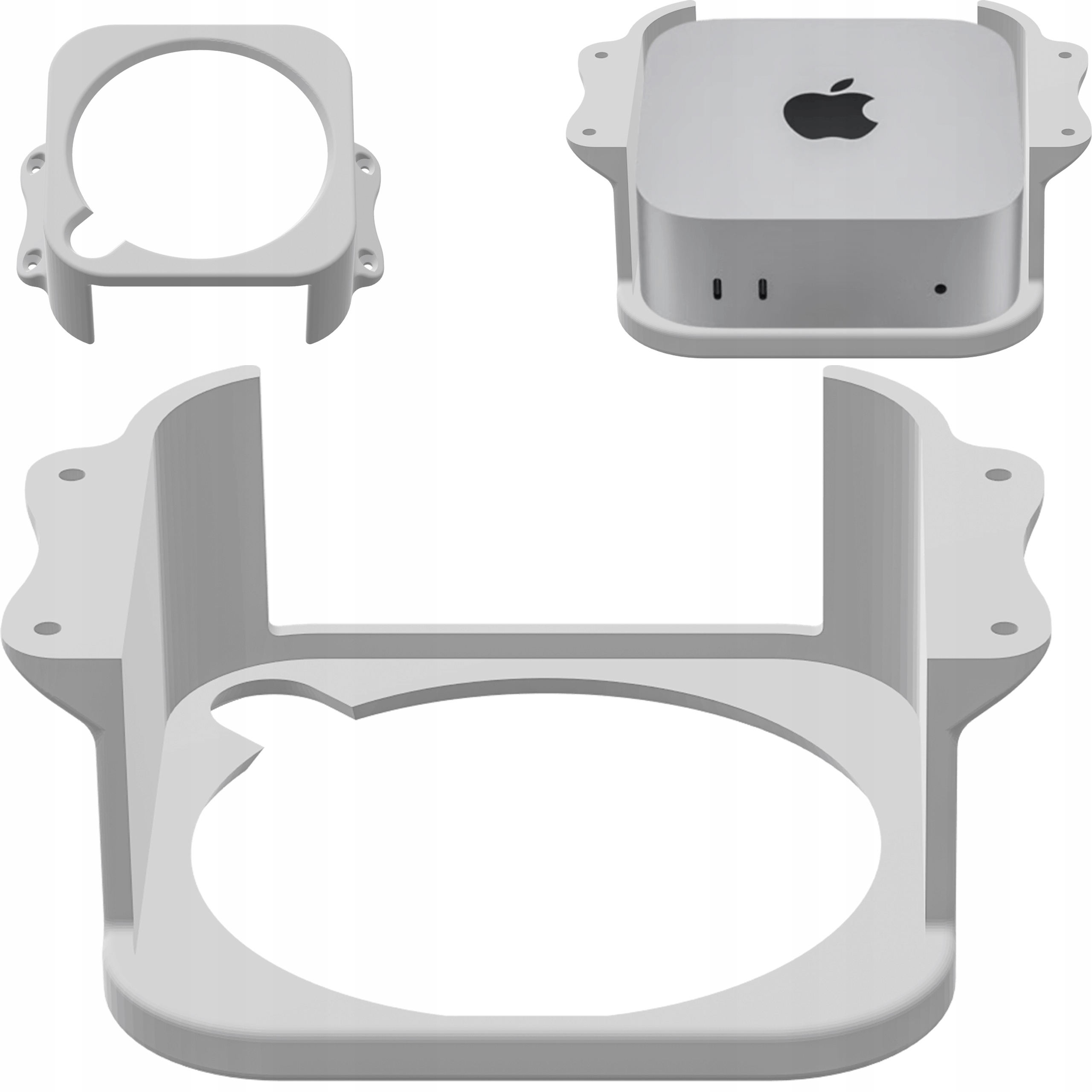 Uchwyt Mocowanie Do Mac Mini M4 Pod Blat Biurka 2024 Idealne Chłodzenie