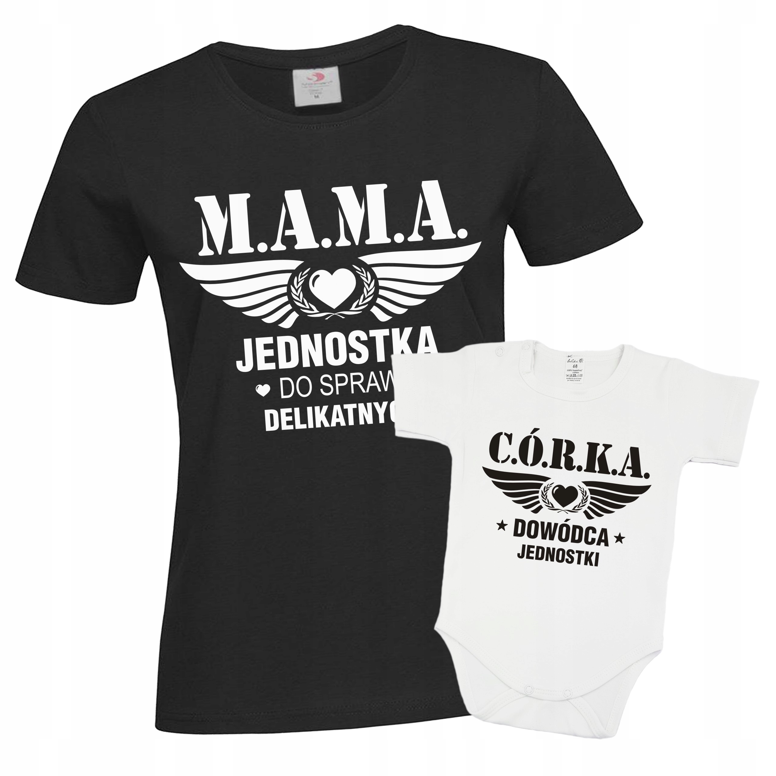 

Dla Mamy Córki koszulka Mama body Córka Dnia Matki