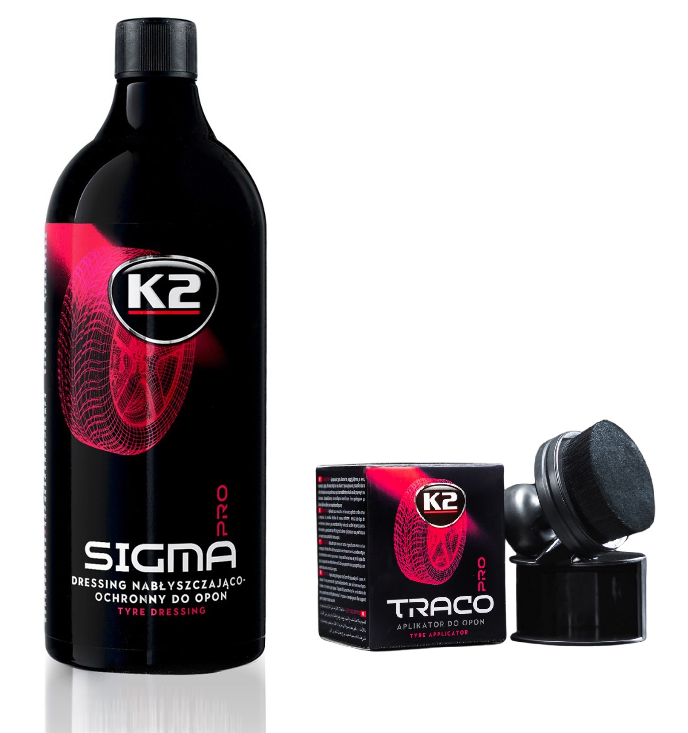 K2 Zestaw Traco Pro Sigma Pro dressing nabłyszczająco-ochronny do opon