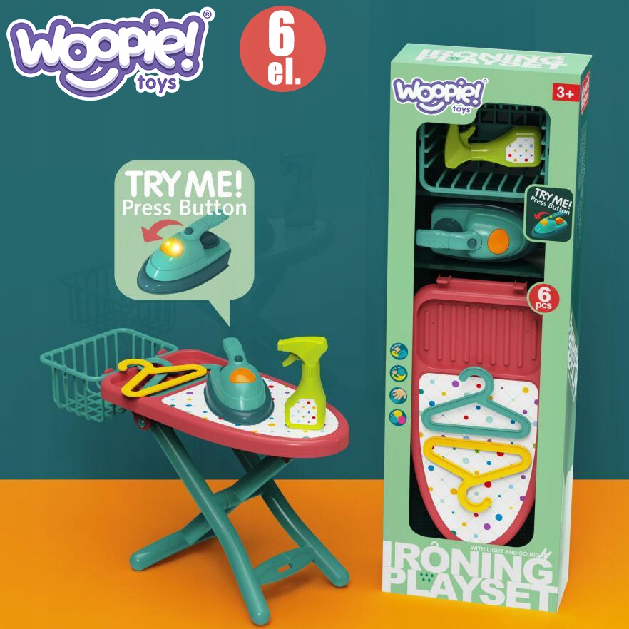 DESKA DO PRASOWANIA ŻELAZKO ŚWIECI DŹWIĘK WOOPIE Kod producenta 5904326946835
