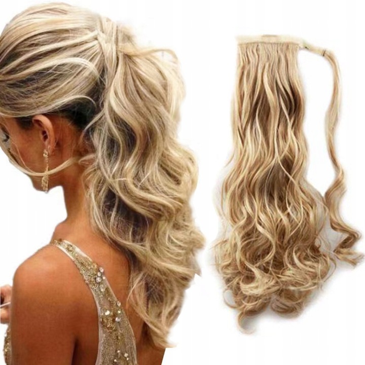 Připínací Poník Kitka Kudrnaté vlasy Loki Vlny Pl Blond 27-613#