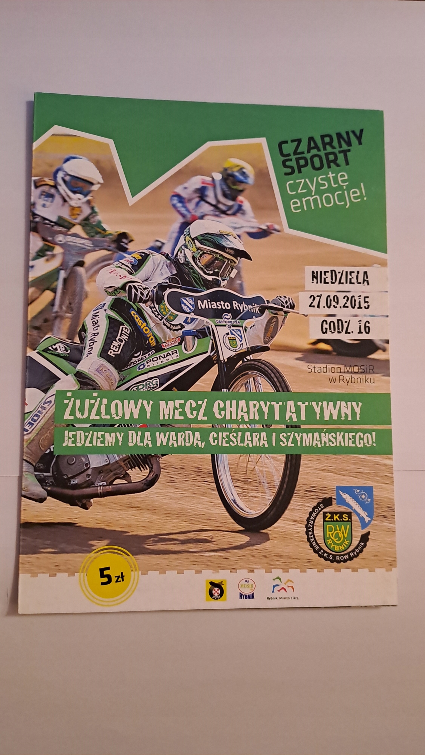 MECZ CHARYTATYWNY ROW RYBNIK 27-09-2015 - PROGRAM ŻUŻLOWY CZYSTY