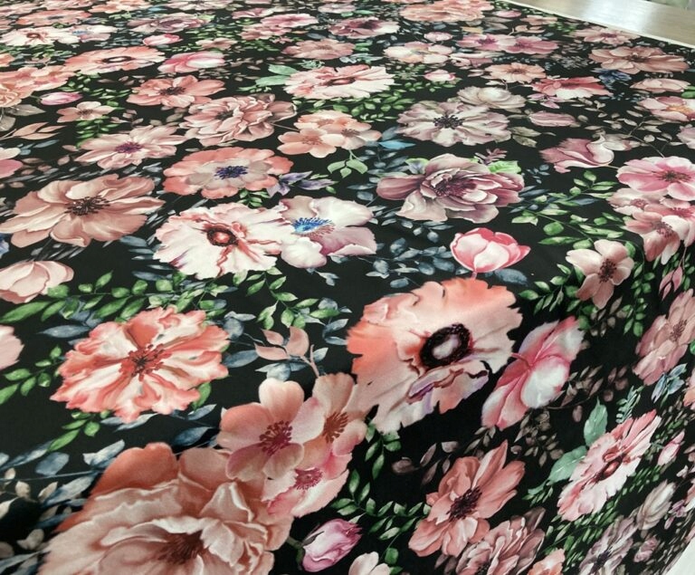 MATERIAŁ PLUSZ WELUR VELVET KWIATY OBRUS ZASŁONY Marka Inna