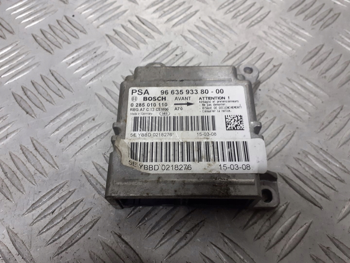 MODUŁ AIRBAG PEUGEOT 207 9663593380