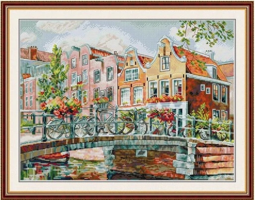 Křížková výšivka počítaná sada (kanva, mulina)