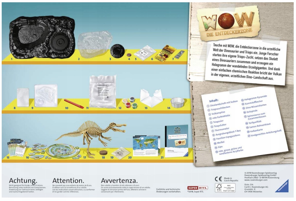 Ravensburger ScienceX Triopsy Dinozaury z Niemiec Kod producenta 18906