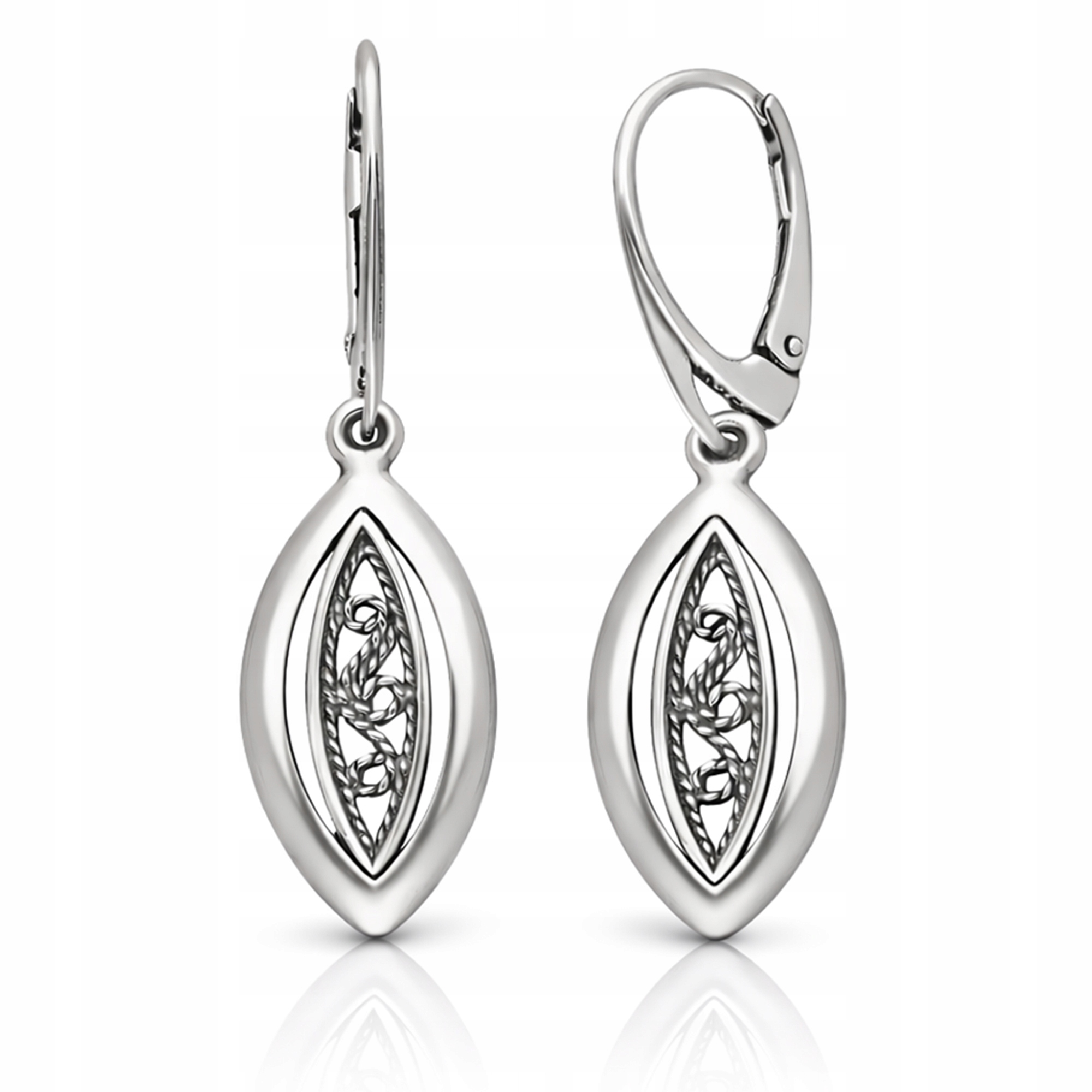 Stříbrné náušnice 925, závěsné, dámské, anglické zapínání, elegantní