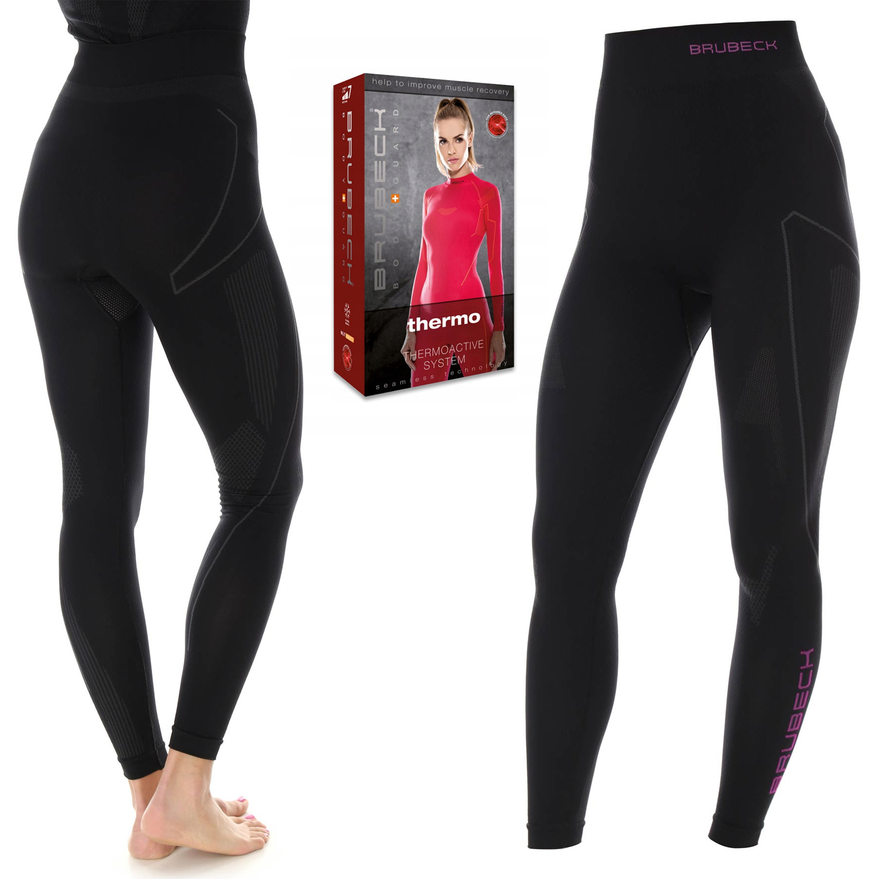 Termoaktivní lyžařské legíny Brubeck Thermo Termo kalhoty M