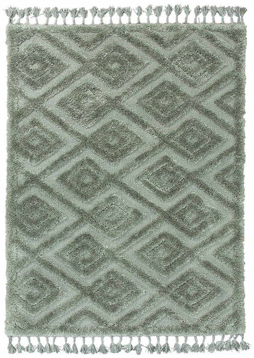 

133x190 cm Srebrny Dywan Z Frędzlami Shaggy Berber